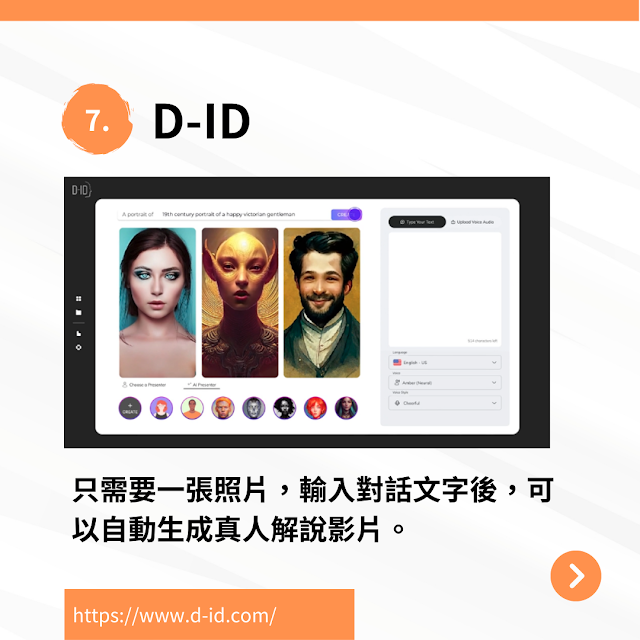 AI工具推薦(7) - D-ID
